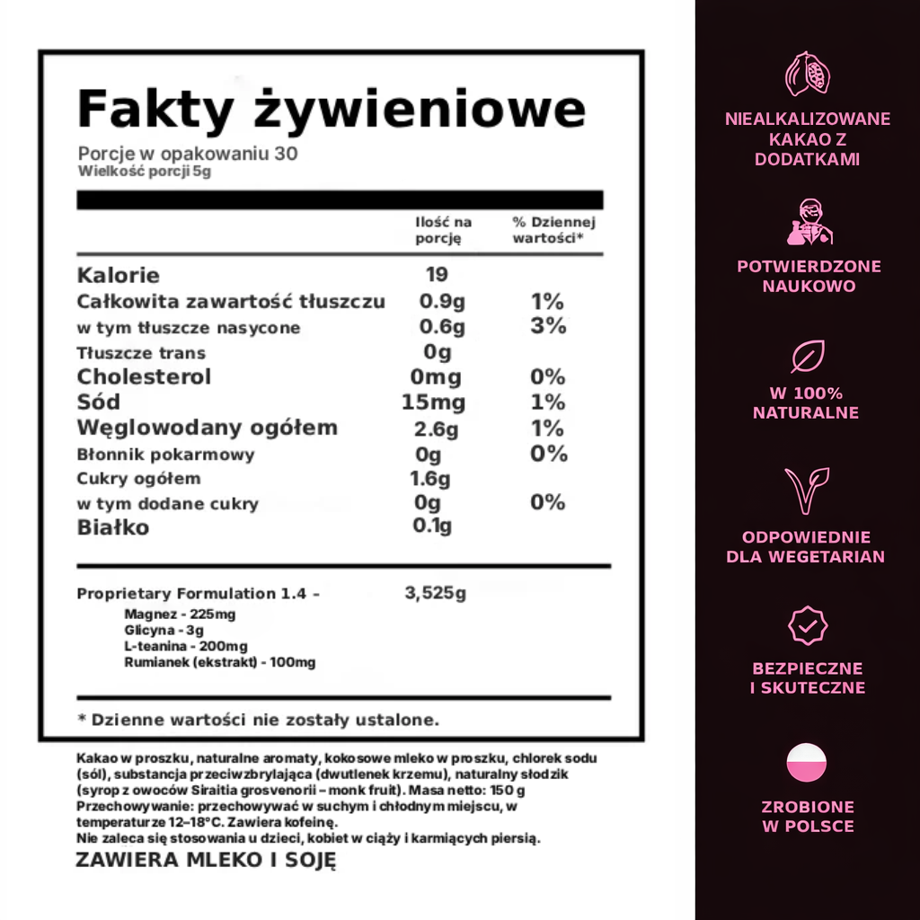 Czekolada Zasypianie